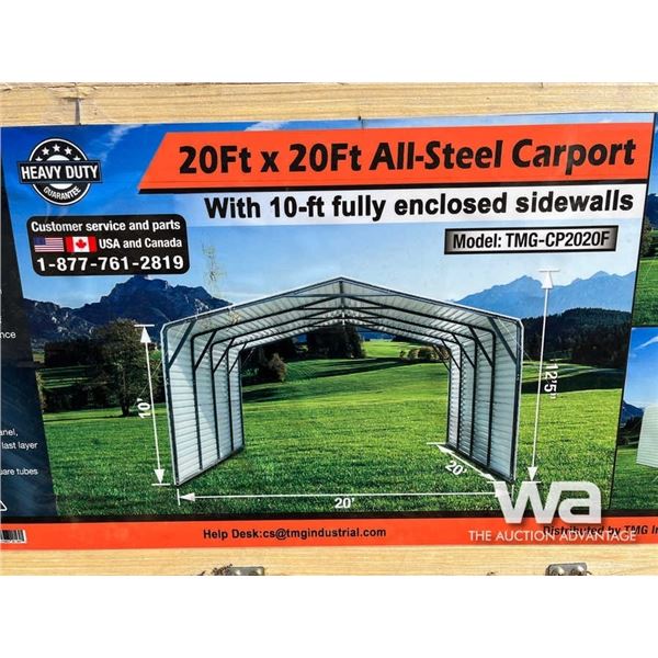 (UNUSED) 20 X 20 FT. ALL-STEEL CARPORT