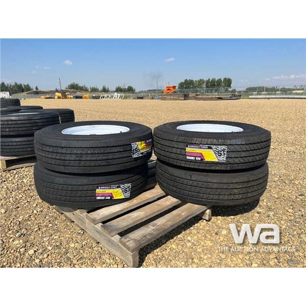 (UNUSED) (4) GRIZZLY ST235/80R16 TIRES & RIMS