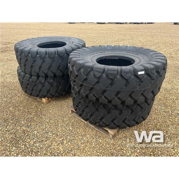 (UNUSED) (4) GRIZZLY E-3/L-3 23.5-25 LOADER TIRES