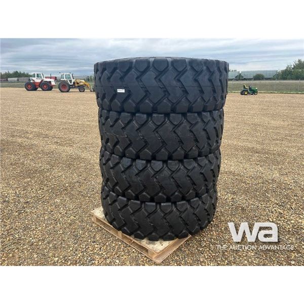 (UNUSED) (4) GRIZZLY E-3/L-3 20.5-25 LOADER TIRES