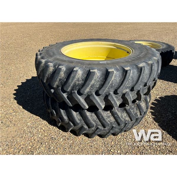 (2) FIRESTONE 20.8-42 TRACTOR TIRES & RIMS