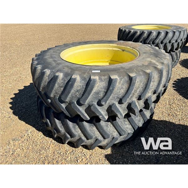 (2) FIRESTONE 20.8-42 TRACTOR TIRES & RIMS