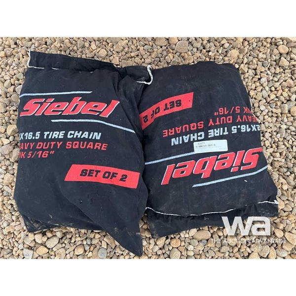 (UNUSED) (2) SIEBEL 12 X 16.5 TIRE CHAIN