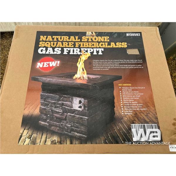 (UNUSED) NATURAL STONE FIBERGLASS GAS FIREPIT