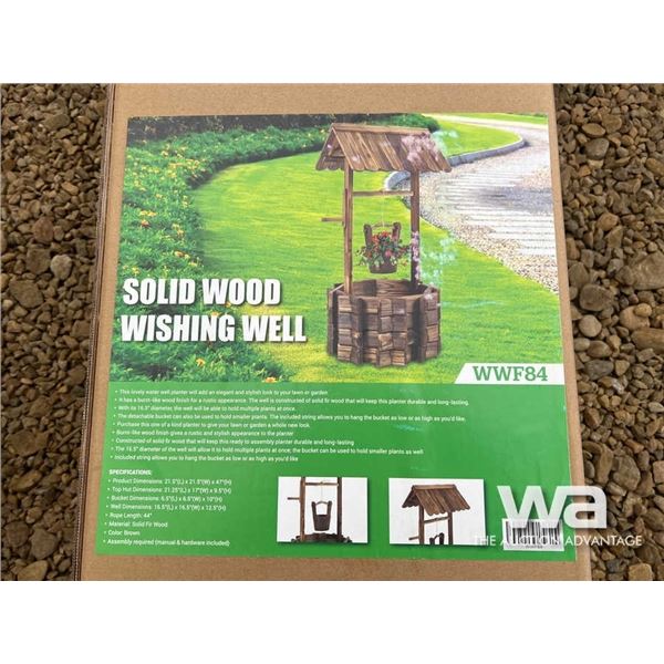 (UNUSED) SOLID WOOD WISHING WELL