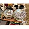 Image 9 : ORNAMENTAL PLATES, LAMPS, CHAIR, BULL WHIP, PIPE