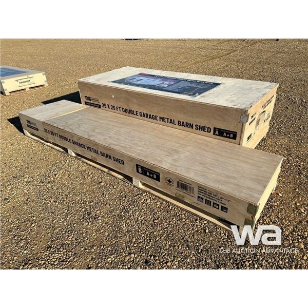 (UNUSED) TMG 25 X 25 FT. METAL DOUBLE GARAGE