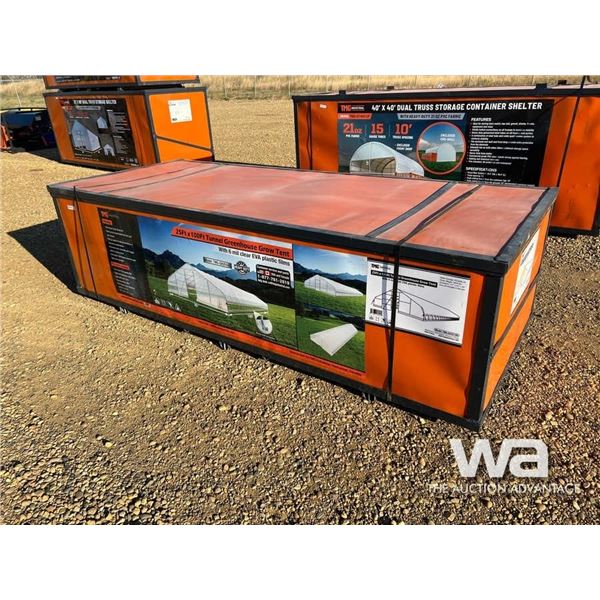 (UNUSED) TMG 25 X 100 FT. TUNNEL GREENHOUSE