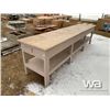 Image 4 : 28" X 12 FT. WOOD WORK BENCH
