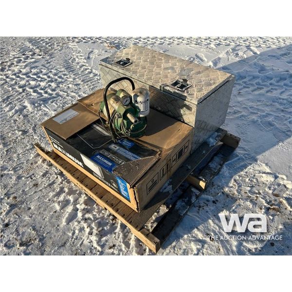FREE-AIR PUMP, ALUMINUM TOOL BOX, WALL CABINET
