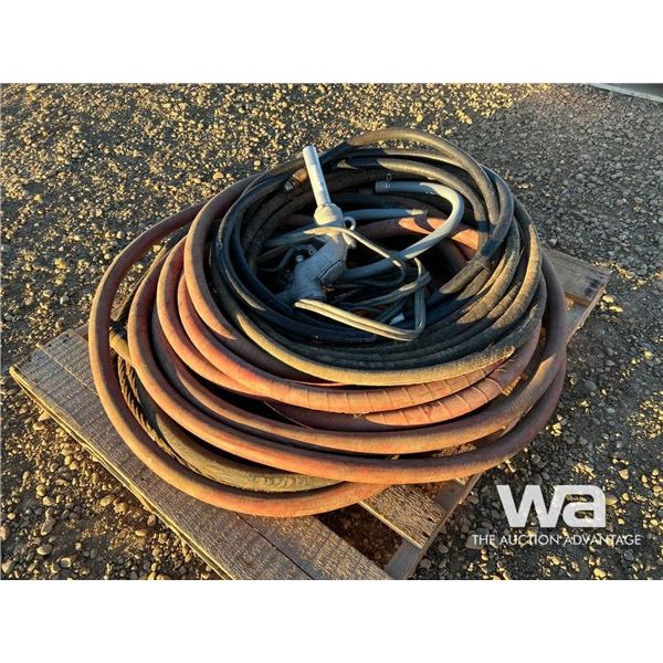 PALLET OF RUBBER HOSES & FUEL NOZZLE