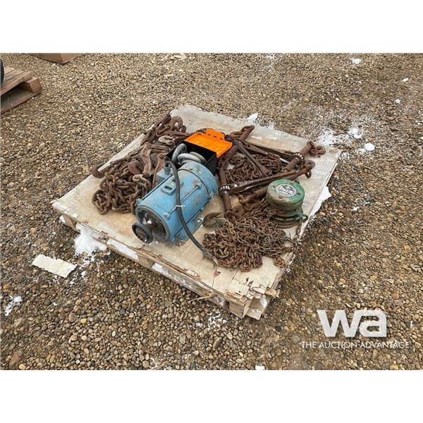 BOOMERS, CHAINS, ELECTRIC MOTOR, CLEVIS