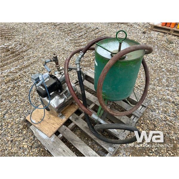 SANDBLASTER POT, PRESSURE TANK & PUMP