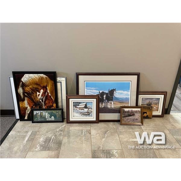 "HORSE & FOAL",  "FIVE HORSES", & "TWO COWBOYS"