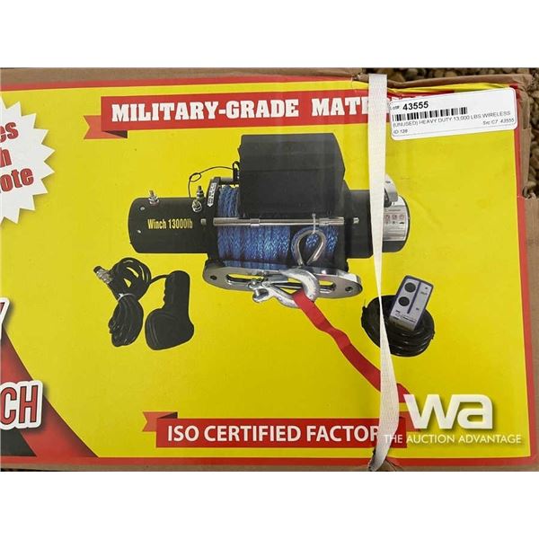 (UNUSED) HEAVY DUTY 13,000 LBS WIRELESS WINCH