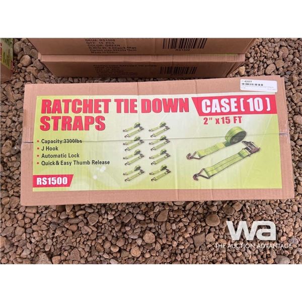 (UNUSED) (20) 2" X 15 FT. RATCHET STRAPS