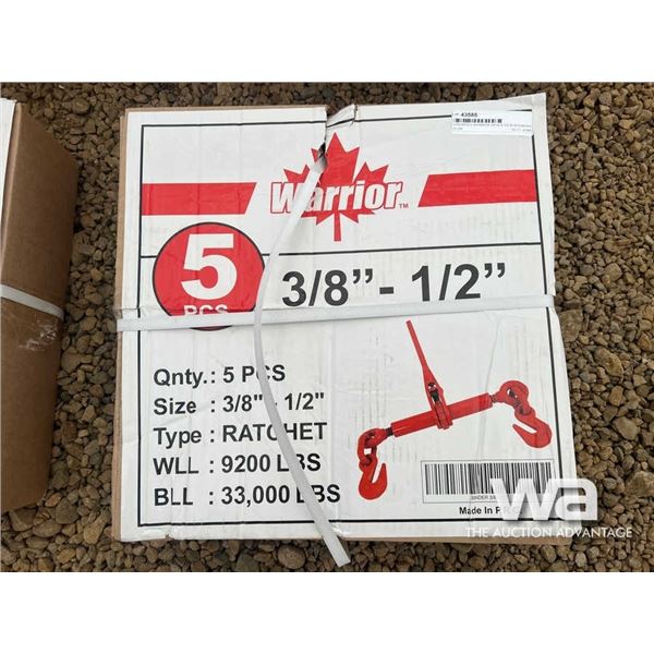 (UNUSED) (5) WARRIOR 3/8" - 1/2" BOOMERS