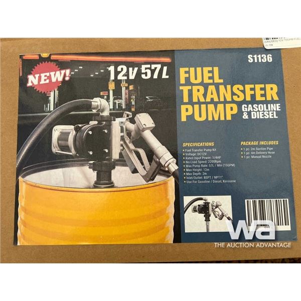 (UNUSED) 12V 15GPM FUEL TRANSFER PUMP