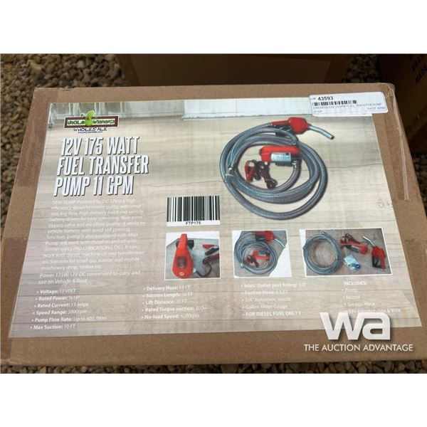 (UNUSED) 12V 11GPM FUEL TRANSFER PUMP