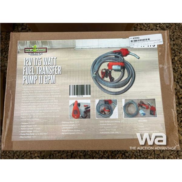 (UNUSED) 12V 11GPM FUEL TRANSFER PUMP
