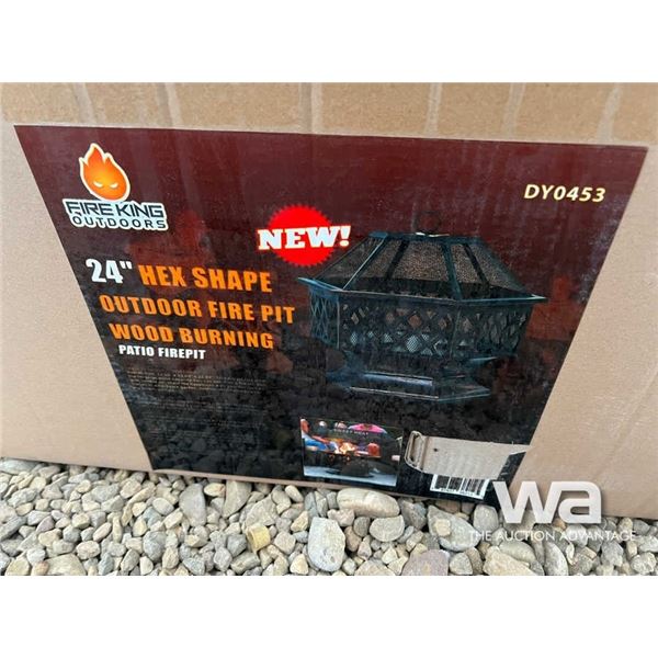 (UNUSED) 24" HEX SHAPE OUTDOOR FIRE PIT
