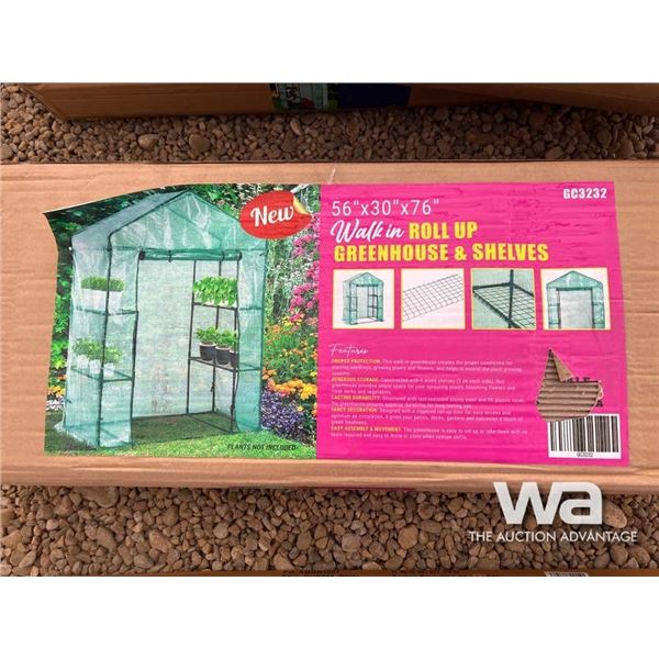 (UNUSED) 56" X 30" X 76" WALK-IN GREENHOUSE