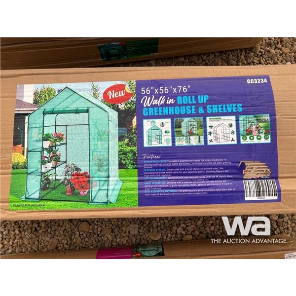 (UNUSED) 56" X 56" X 76" WALK-IN GREENHOUSE