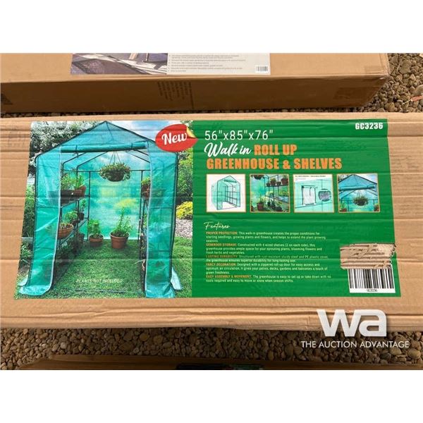 (UNUSED) 56" X 85" X 76" WALK-IN GREENHOUSE