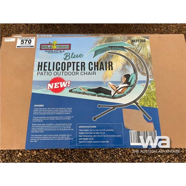 (UNUSED) BLUE OUTDOOR HELICOPTER CHAIR