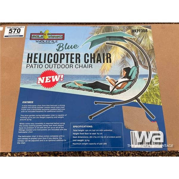 (UNUSED) BLUE OUTDOOR HELICOPTER CHAIR