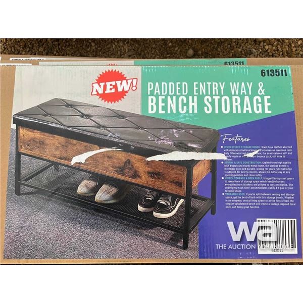 (UNUSED) PADDED ENTRY WAY AND BENCH STORAGE