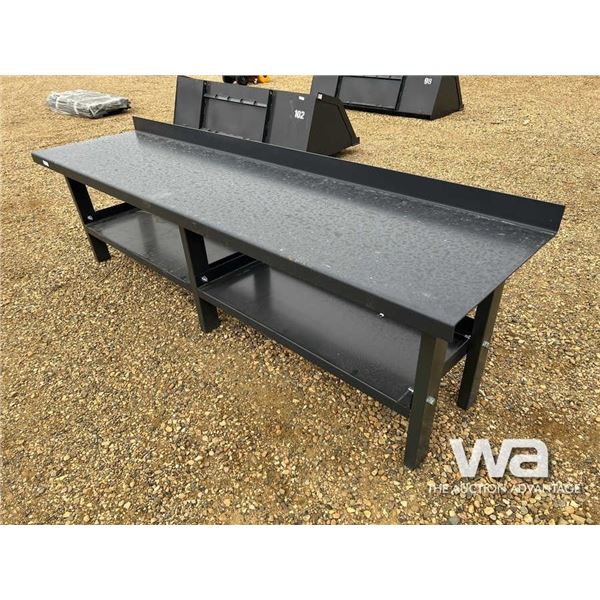 (UNUSED) 118" STEEL WORK BENCH