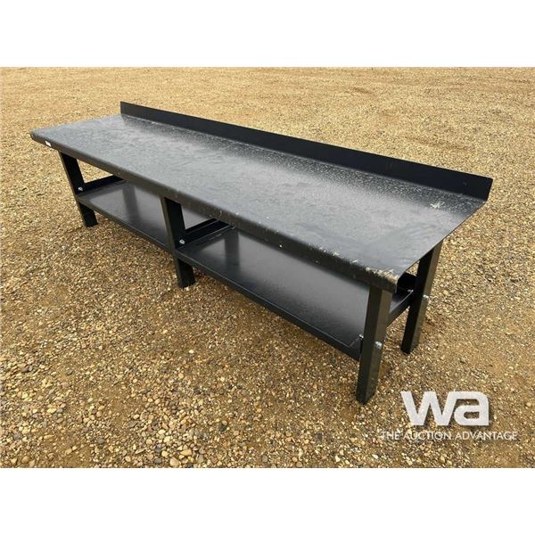 (UNUSED) 118" STEEL WORK BENCH