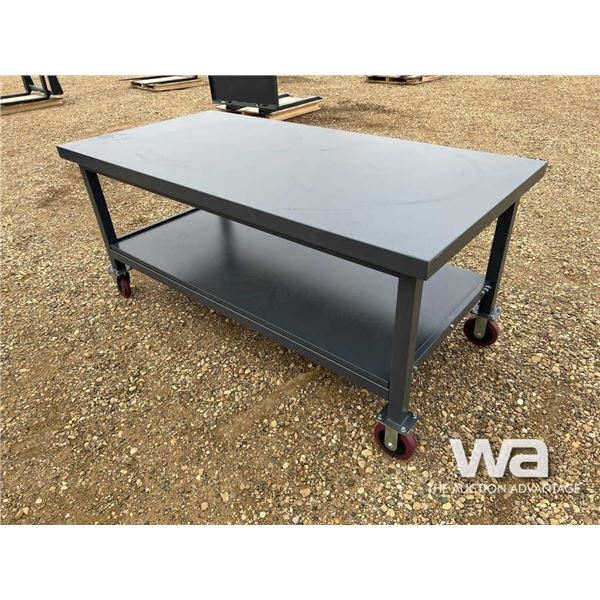 (UNUSED) 6 FT. X 3 FT. STEEL BENCH