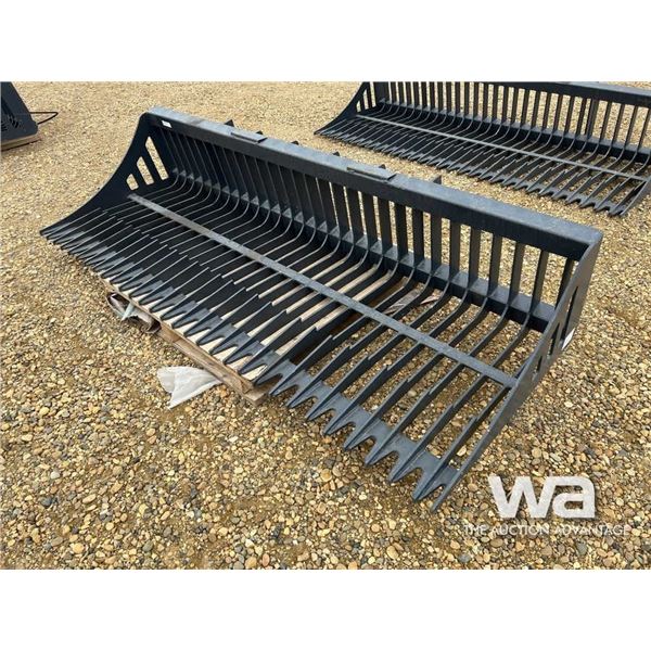 (UNUSED) 8 FT. SKID STEER ROCK BUCKET