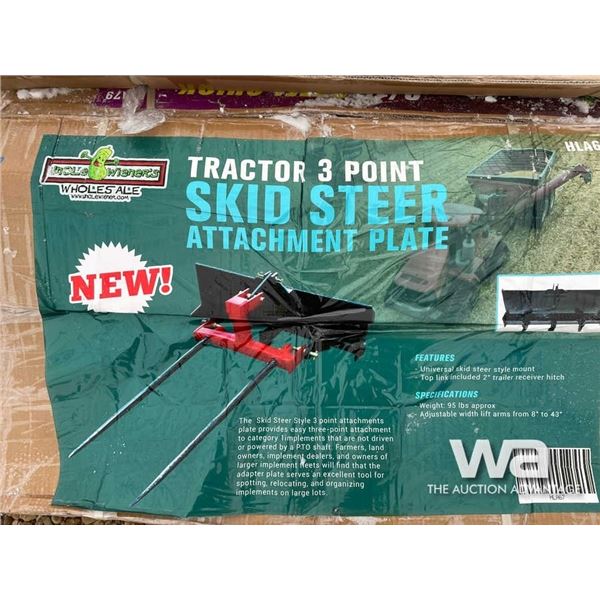 TRACTOR 3 PT SKID STEER ATTACHMENT PLATE