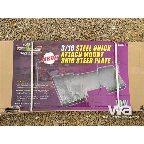 3/16 STEEL QUICK ATTACH MOUNT SKID STEER PLATE