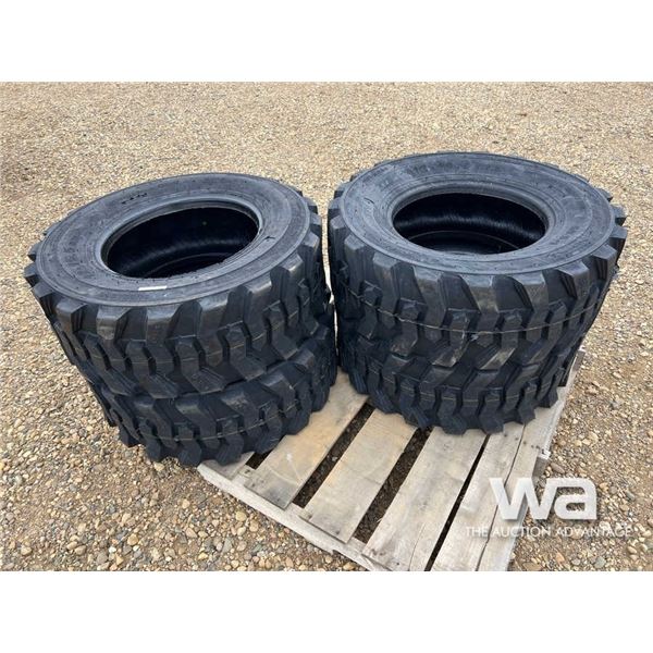 (4) GRIZZLY SKS-1 12-16.5 SKID STEER TIRES