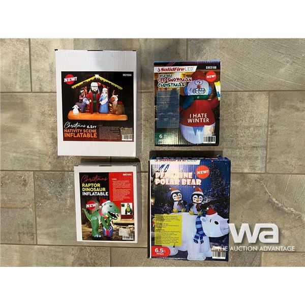 (4) (UNUSED) INFLATABLE CHRISTMAS DECORATIONS #2