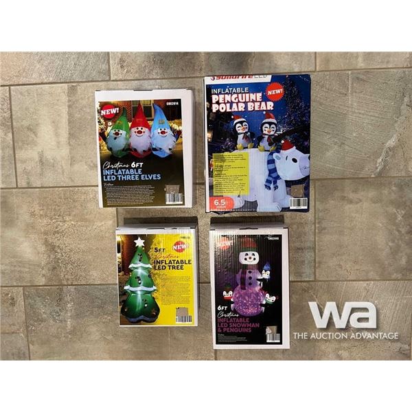 (4) (UNUSED) INFLATABLE CHRISTMAS DECORATIONS #4