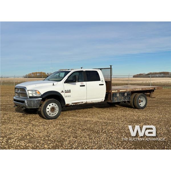 2013 DODGE RAM 5500HD SLT CREW CAB FLATBED TRUCK