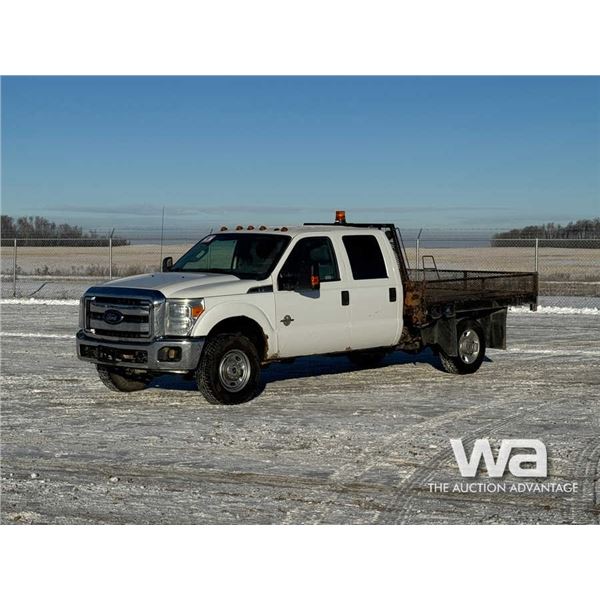 2012 FORD F350 XLT CREW CAB FLATBED TRUCK