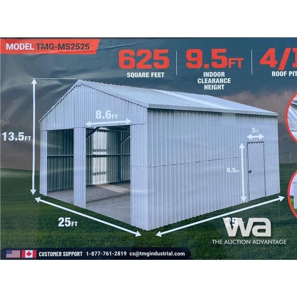TMG 25 X 25 FT. DOUBLE GARAGE W/ SIDE ENTRY DOOR