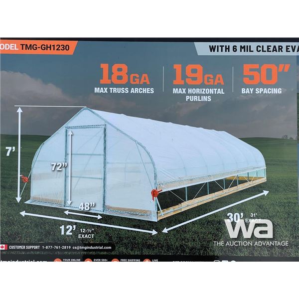 TMG 12 X 30 FT. TUNNEL GREENHOUSE