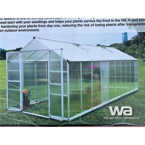 TMG 8 X 20 FT. ALUMINUM FRAME GREENHOUSE