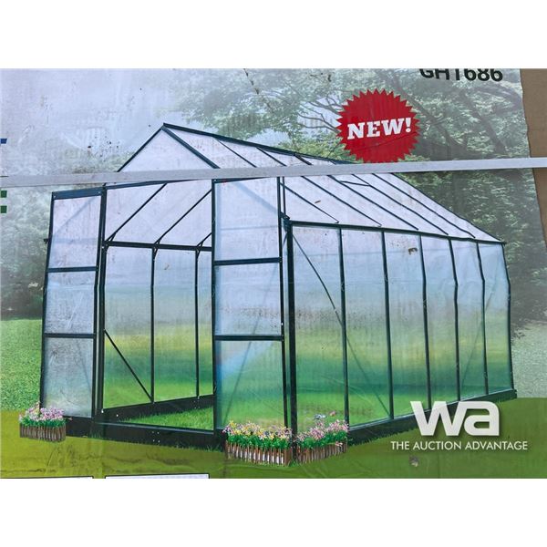 16.5 X 8.35 FT. POLYCARBONATE GREENHOUSE