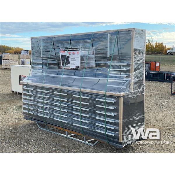 TMG 10 FT. 30 DRAWER WORKBENCH W/ PEGBOARD