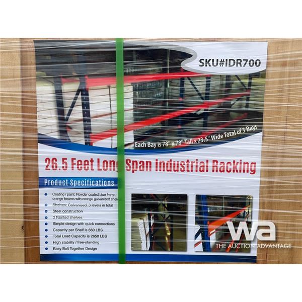 26.5 FT. LONG SPAN INDUSTRIAL RACKING