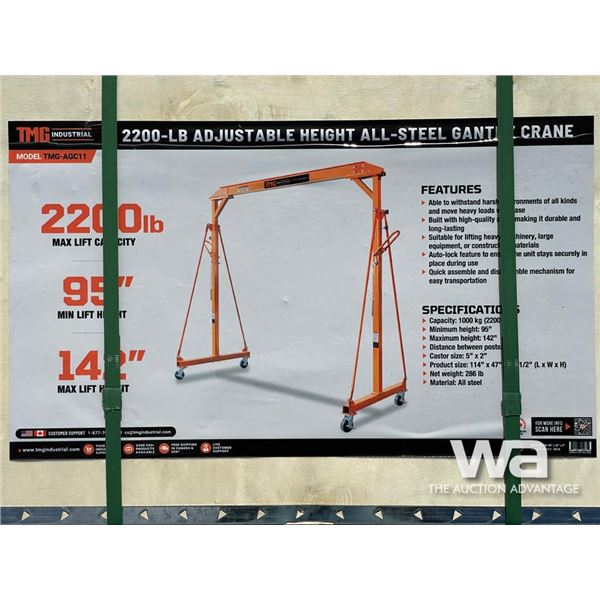 TMG 2200 LB. ALL STEEL GANTRY CRANE