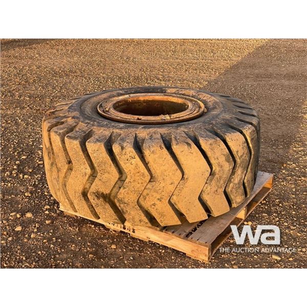 (1) ARMOUR 23.5-25 LOADER TIRE & RIM